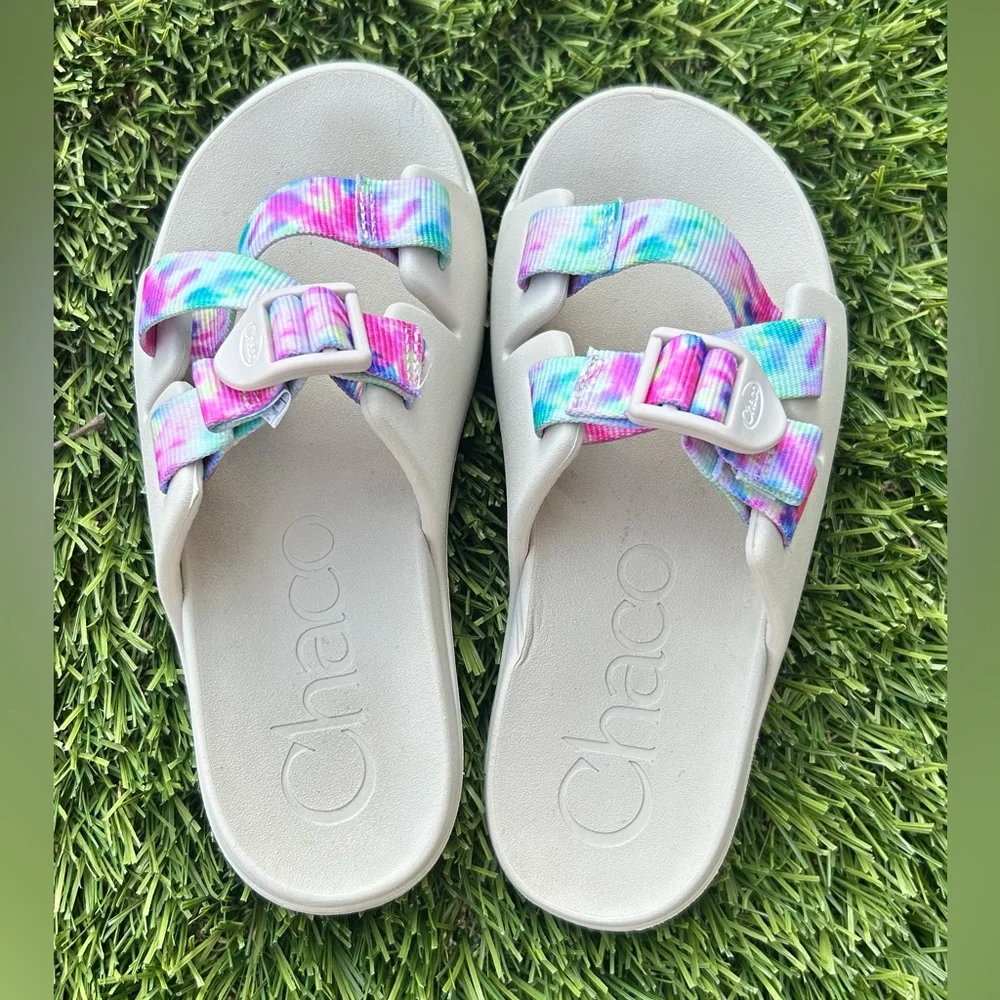 CHACO Kids DARLING Chillos Tie Dye Slide Sandals Shoes SZ K2‎